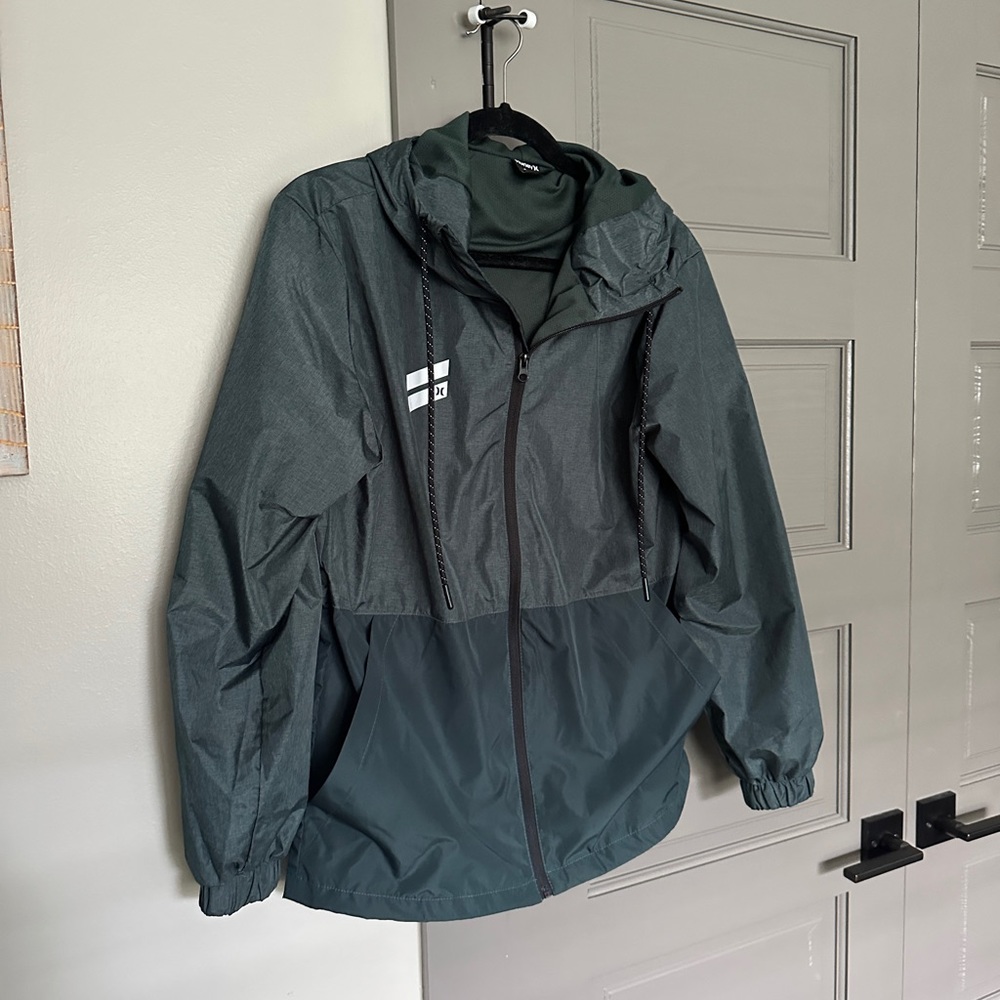 Hurley zip up hooded windbreaker